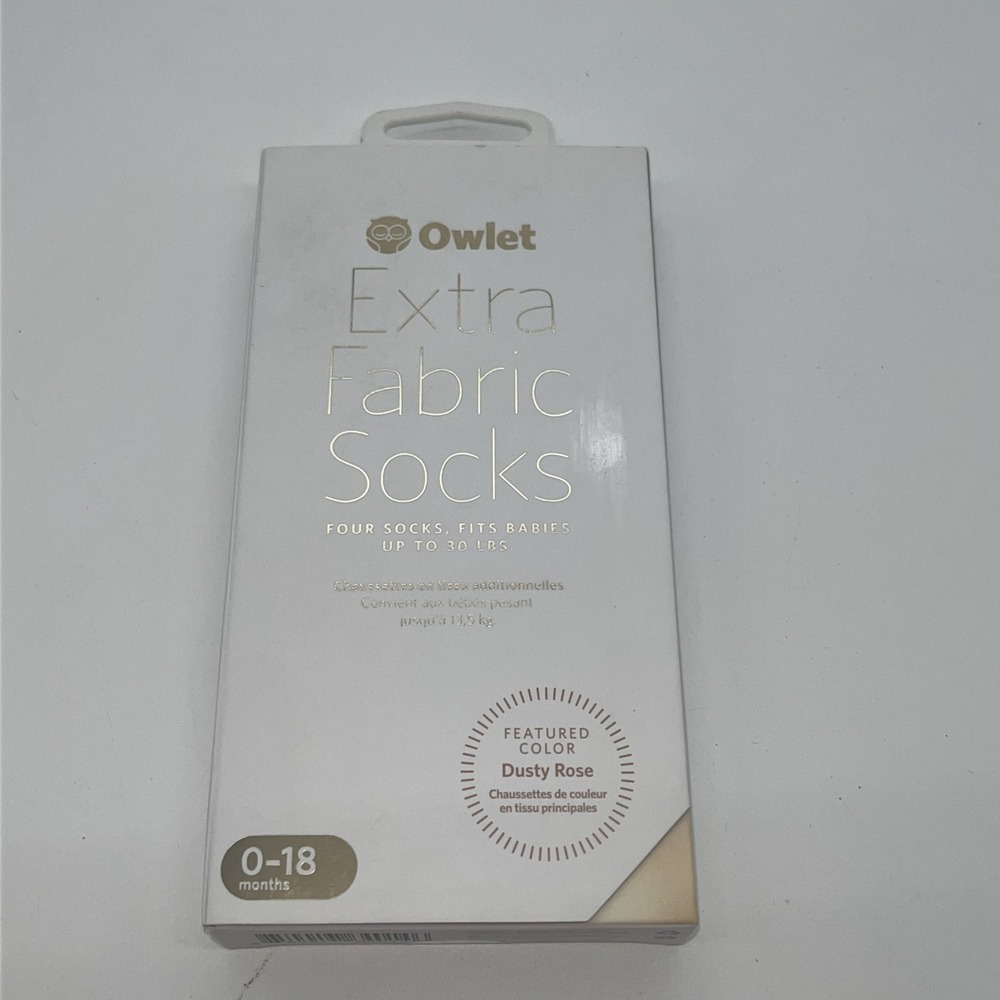 Owlet DUSTY ROSE Pink Extra Fabric Socks 0-18 Months Smart Sock 3rd Gen Sealed